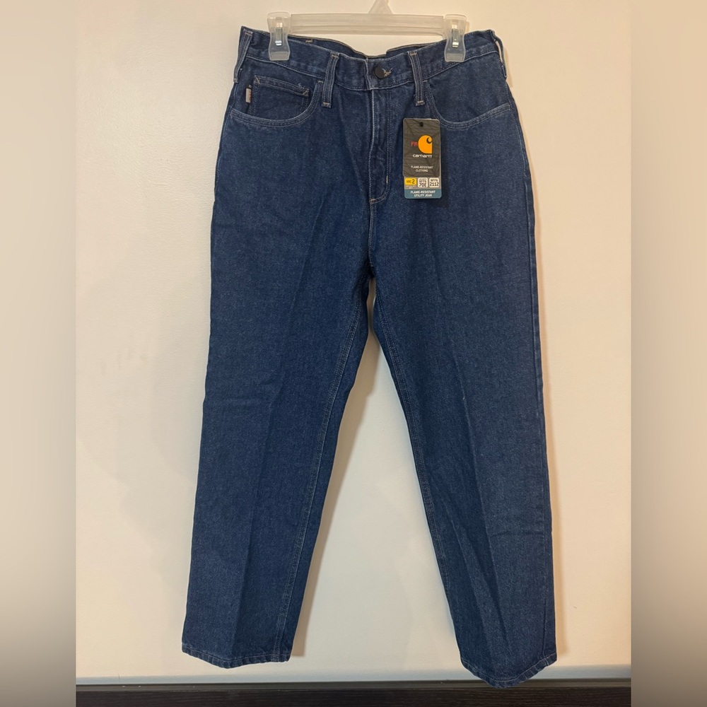 BNWT Carhartt Men's Dark Blue FR Jeans